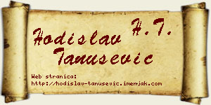 Hodislav Tanušević vizit kartica